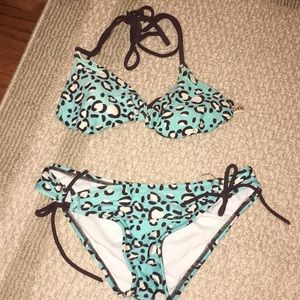 Blue Cheetah Small Bikini